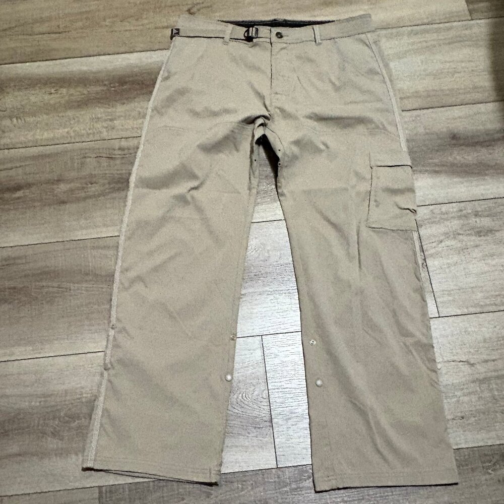 Prana Zion Belted Hiking Pants Mens' Size Large x 30L Nylon Cargo Outdoors